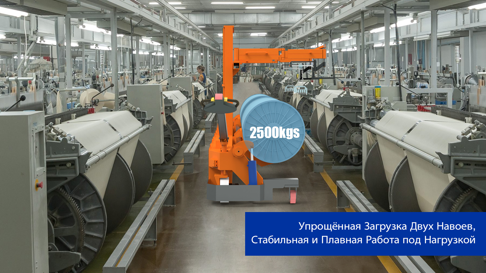 Электрическая двухбалочная подъемная тележка Макс.Грузоподъемность 2500 кг.