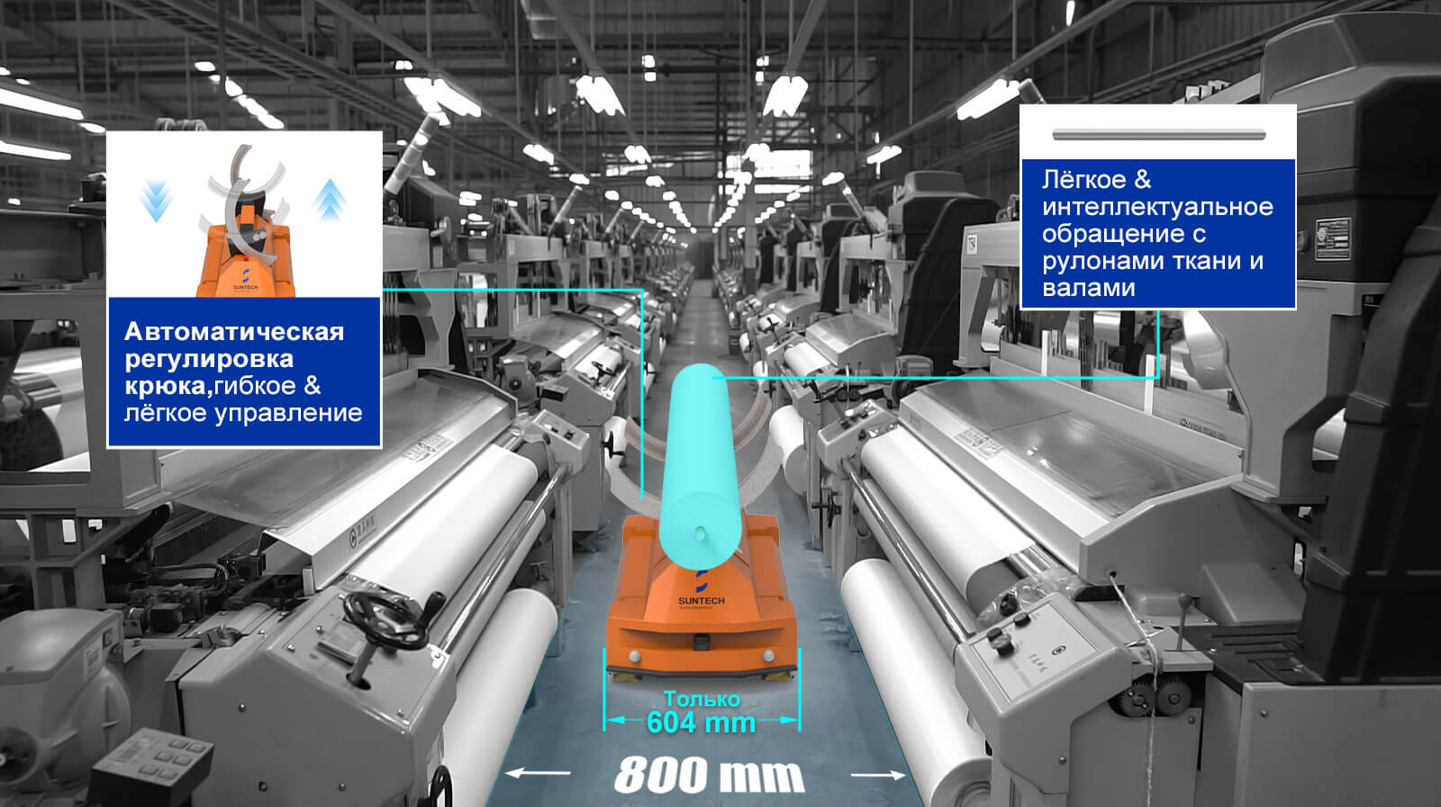 Авто управляемая транспортная тележка Только 604 mm 800mm